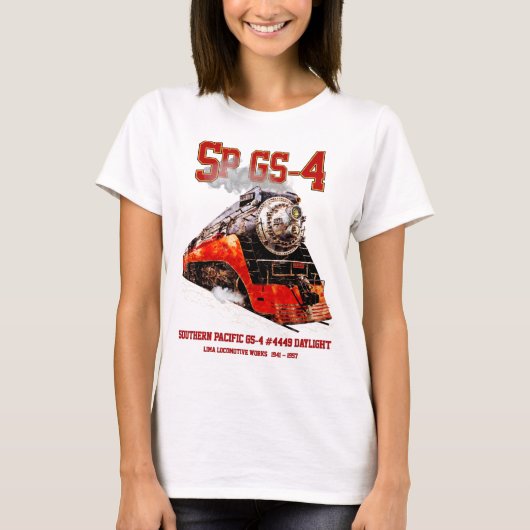 Classic Southern Pacific GS-4 Steam Locomotive T-shirt (Voorkant)