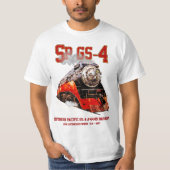 Classic Southern Pacific GS-4 Steam Locomotive T-shirt (Voorkant)
