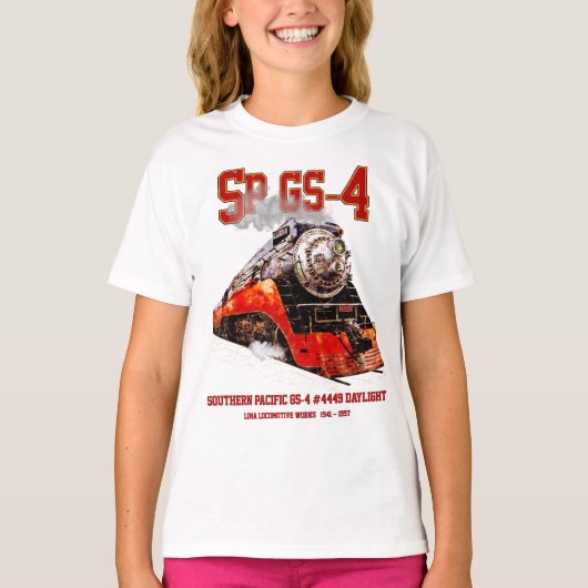 Classic Southern Pacific GS-4 Steam Locomotive T-shirt (Voorkant)