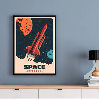 Classic Space Adventure Poster