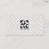 Classic Spanish Tile Monogram QR Business Branding Visitekaartje (Achterkant)