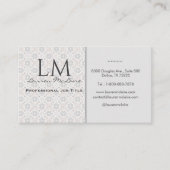 Classic Spanish Tile Monogram QR Business Branding Visitekaartje (Voorkant)