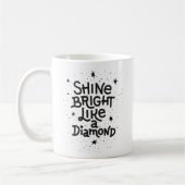 Classic Sparkle Bold Playful Star Monochrome Koffiemok (Links)