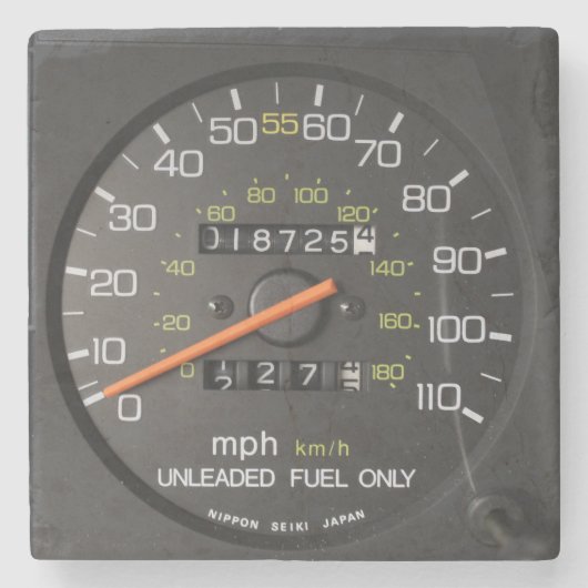 Classic Speedometer Stone Onderzetter (Voorkant)