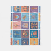 Classic Spider-Man with Dynamic Cosmic Background Fleece Deken (Voorkant)