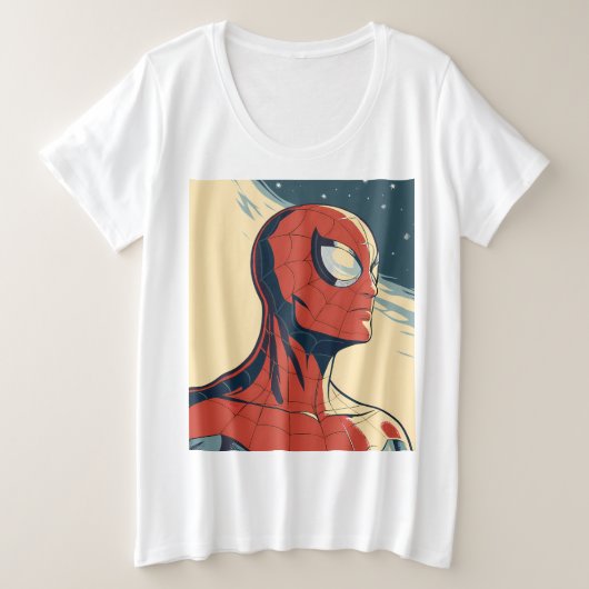 Classic Spider-Man with Dynamic Cosmic Background Grote Maat T-shirt (Design voorkant)