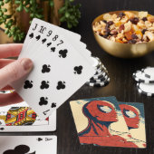 Classic Spider-Man with Dynamic Cosmic Background Pokerkaarten (Insitu)