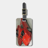 Classic Split Window Red Corvette Bagagelabel (Voorkant verticaal)