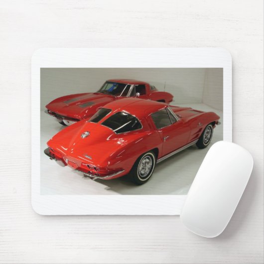Classic Split Window Red Corvette Muismat (Met muis)