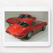 Classic Split Window Red Corvette Muismat (Voorkant)