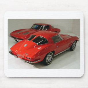 Classic Split Window Red Corvette Muismat