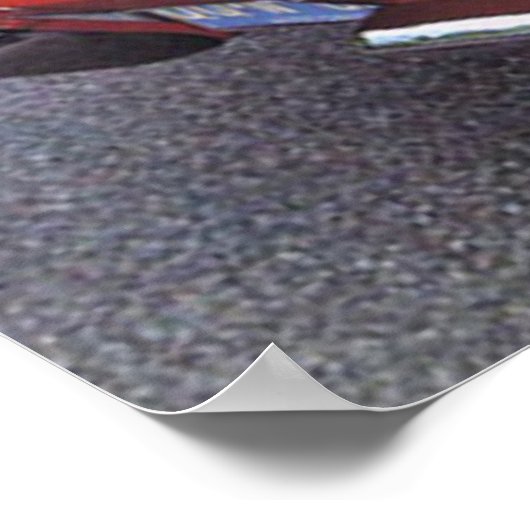 Classic Split Window Red Corvette Poster (Hoek)