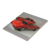 Classic Split Window Red Corvette Tegeltje (Zijkant)