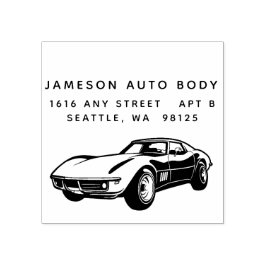 Classic Sports Car Rubber Stamp Rubberstempel