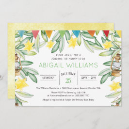 Classic Spring Garden Greenery Baby shower Kaart