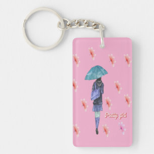 Classic Spring Sakura zacht roze sleutelhanger