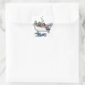 Classic Square Sticker/Pet Bath Vierkante Sticker (Tas)
