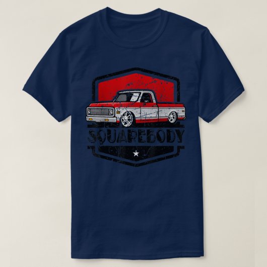 Classic Squarebody Pickup Truck Lowered Automobile T-shirt (Design voorkant)