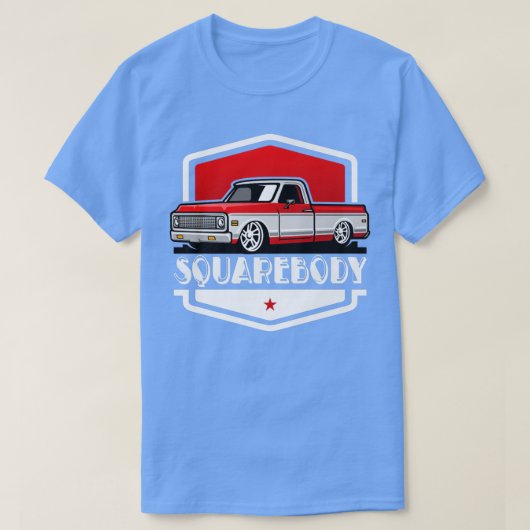 Classic Squarebody Pickup Truck Lowered Automobile T-shirt (Design voorkant)