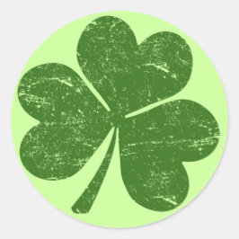 Classic St Paddys Shamrock Ronde Sticker