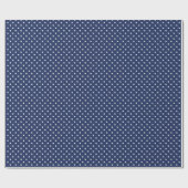 Classic Stars White - Navy Blue Cadeaupapier (Vlak)