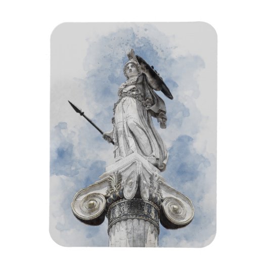 Classic Statue of Athena – Mythology-Inspired Magneet (Verticaal)