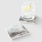 Classic Steam Engine Train 997243-1 Stenen Onderzetter (Zijkant)