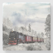 Classic Steam Engine Train 997243-1 Stenen Onderzetter (Voorkant)