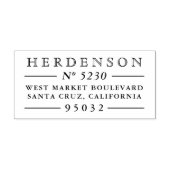 Classic  Stijl Typografie Retouradres Rubberstempel (Afrduk)