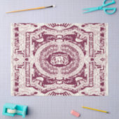 Classic Stijlvol Elegant Bourgondisch Barok Orname Tissuepapier (Craft)