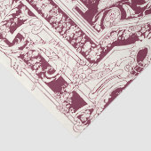 Classic Stijlvol Elegant Bourgondisch Barok Orname Tissuepapier (Detail)