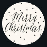 Classic Stippen Christmas Gift Label Sticker<br><div class="desc">Onze moderne en gepersonaliseerde stickers kunnen worden gebruikt als envelopzegels,  cadeaubonnen,  favoriete labels,  etiketten van objecten en nog veel meer. De mogelijkheden zijn eindeloos,  dus ga door en gebruik ze creatief. Beschikbaar in andere kleuren. De kleuren van de douane zijn ook beschikbaar op verzoek.</div>