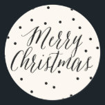 Classic Stippen Christmas Gift Label Sticker<br><div class="desc">Onze moderne en gepersonaliseerde stickers kunnen worden gebruikt als envelopzegels,  cadeaubonnen,  favoriete labels,  etiketten van objecten en nog veel meer. De mogelijkheden zijn eindeloos,  dus ga door en gebruik ze creatief. Beschikbaar in andere kleuren. De kleuren van de douane zijn ook beschikbaar op verzoek.</div>