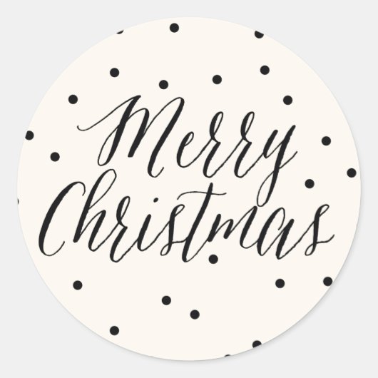 Classic Stippen Christmas Gift Label Sticker (Voorkant)