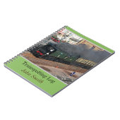 Classic stoomtrein trainspotting log gepersonalise notitieboek (Linkerzijde)