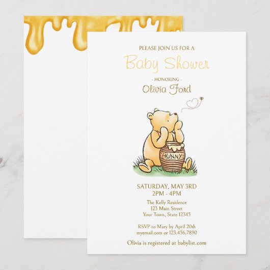 Classic Story Book Baby shower Uitnodiging (Voorkant / Achterkant)