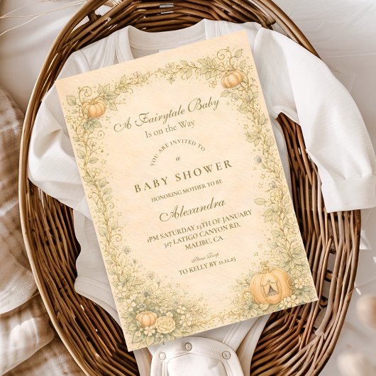 Classic Storybook Elegance Baby Shower Kaart