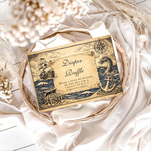 Classic Storybook Pirate Diapper Raffle Informatiekaartje