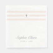 Classic stripe faux folie cross-baptisme servet (Voorkant)