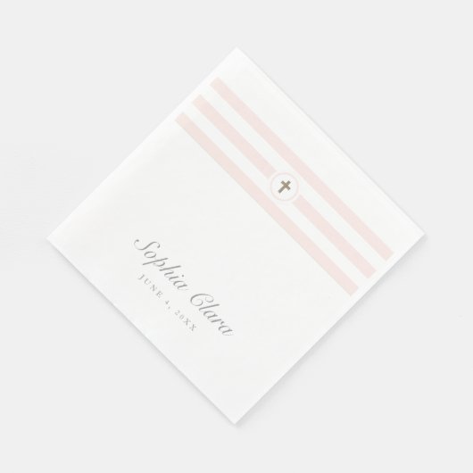 Classic stripe faux folie cross-baptisme servet (Hoek)