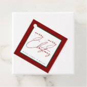 Classic Stripe Holiday Gift Labels - Jewel/Deep To (In situ)