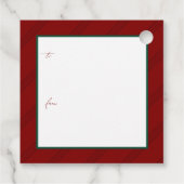 Classic Stripe Holiday Gift Labels - Jewel/Deep To (Achterkant)