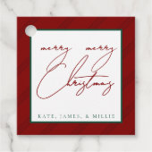 Classic Stripe Holiday Gift Labels - Jewel/Deep To (Voorkant)