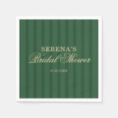 Classic Stripe Vintage Bridal Shower Green Servet (Voorkant)