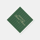 Classic Stripe Vintage Bridal Shower Green Servet (Hoek)