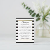 Classic Stripe Wedding Dank u Plaatskaartje (Staand voorkant)
