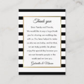 Classic Stripe Wedding Dank u Plaatskaartje (Voorkant)