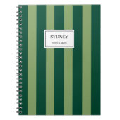 Classic Striped Notebook Custom Name Journal Notitieboek (Voorkant)