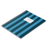 Classic Striped Notebook Custom Name Journal  Notitieboek (Linkerzijde)