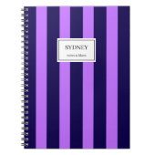 Classic Striped Notebook Custom Name Journal  Notitieboek (Voorkant)